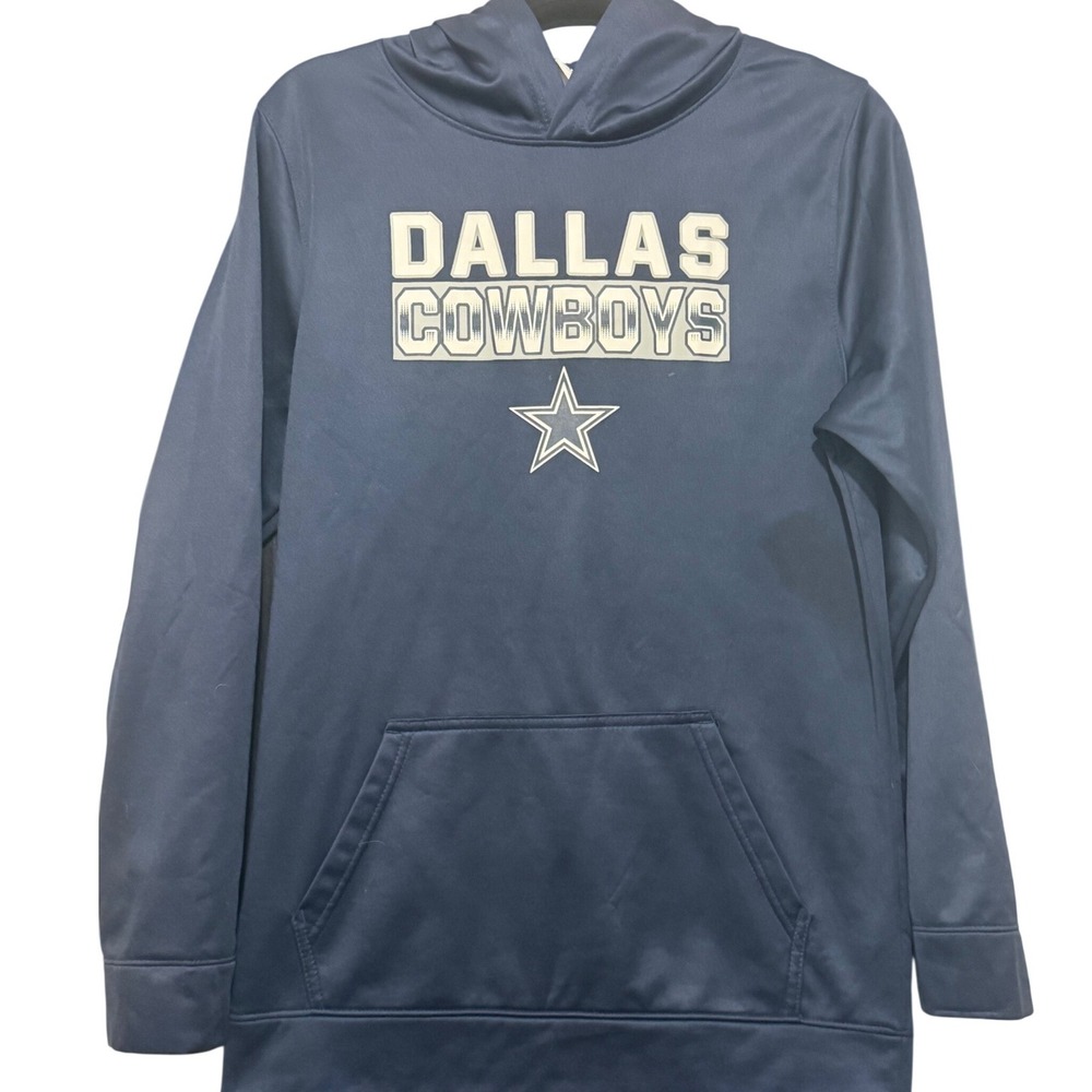 Dallas Cowboys NFL Team Apparel Youth XXL Navy Blue Performance Hoodie Logo